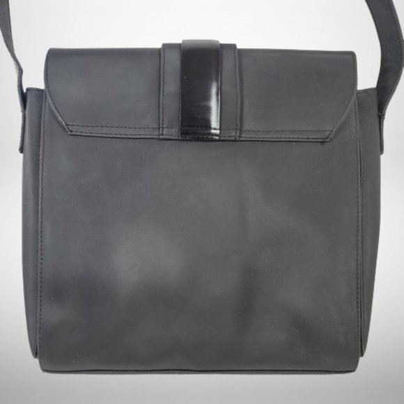 Cesare Paciotti Black Thick Nylon/Leather Shoulder Tote Handbag - Picture 8 of 16